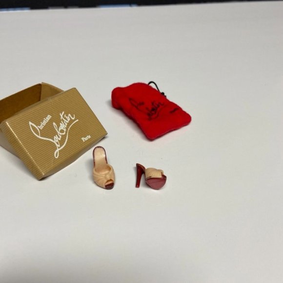 Authentic Christian Louboutin Miniature Shoes (Barbie) with Box and Dustbag. - Picture 3 of 15